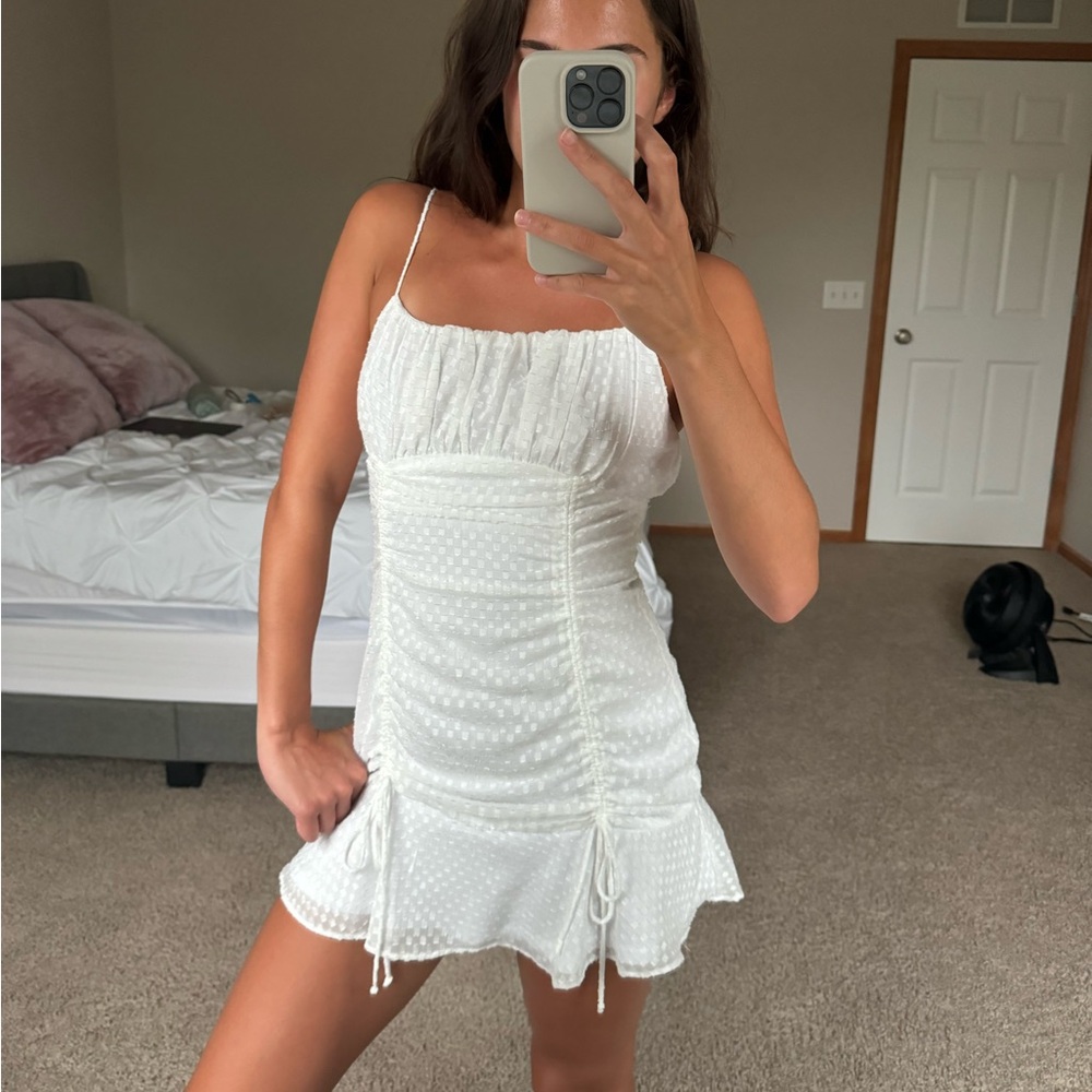 White mini dress